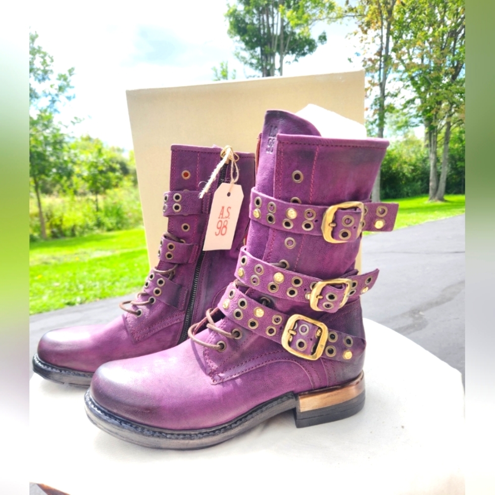 A.S.98  Plum Archie Boots